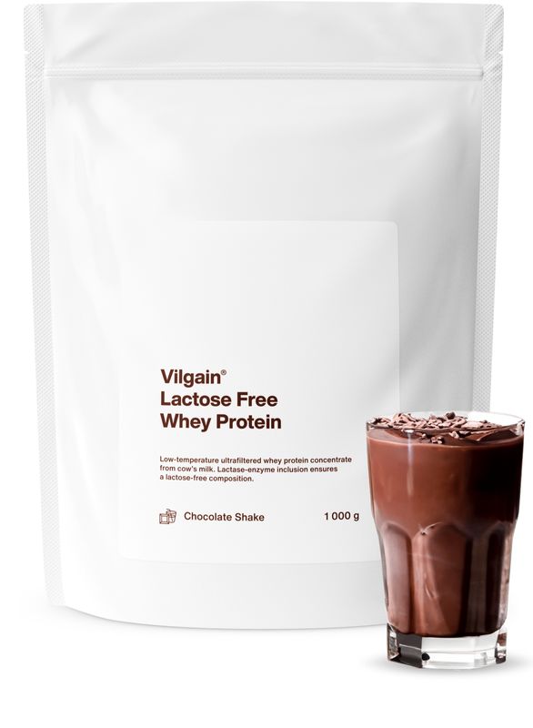 Vilgain Lactose Free Whey Protein Čokoládový šejk 1000 g Obrázek