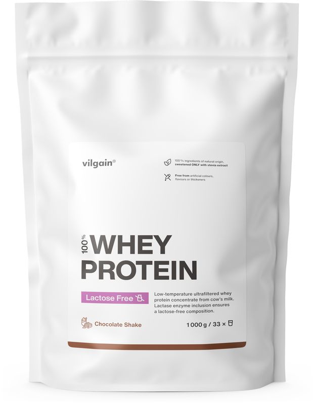 Vilgain Lactose Free Whey Protein – Čokoládový šejk 1 000 g