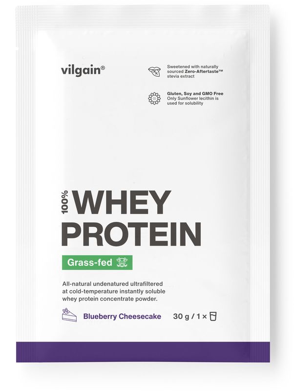 Vilgain Grass-Fed Whey Protein borůvkový cheesecake 30 g