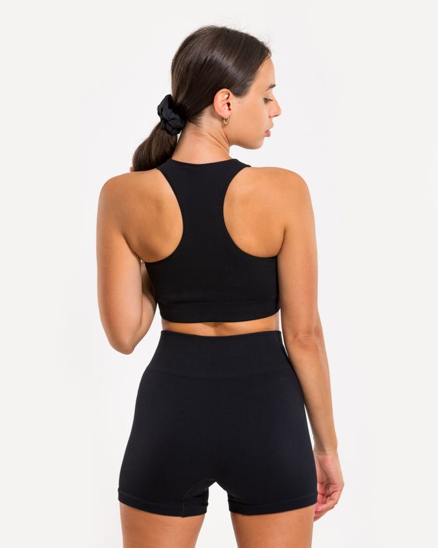 Vilgain Seamless Ribbed Racer Back Bra XS/S black Obrázek