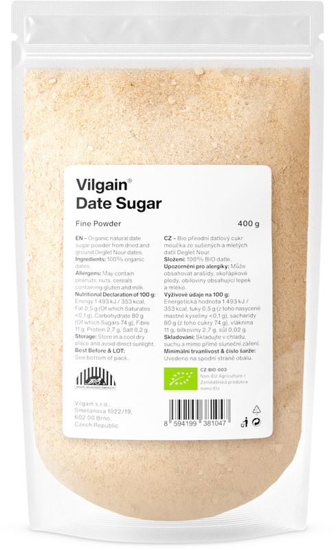 Vilgain Datlový cukr BIO 400 g Obrázek