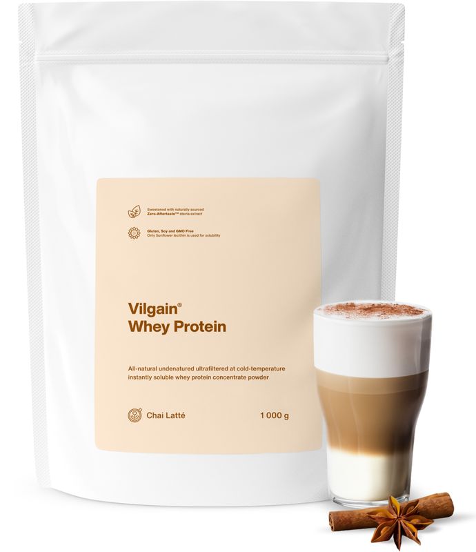 Vilgain Whey Protein chai latté 1000 g Obrázek