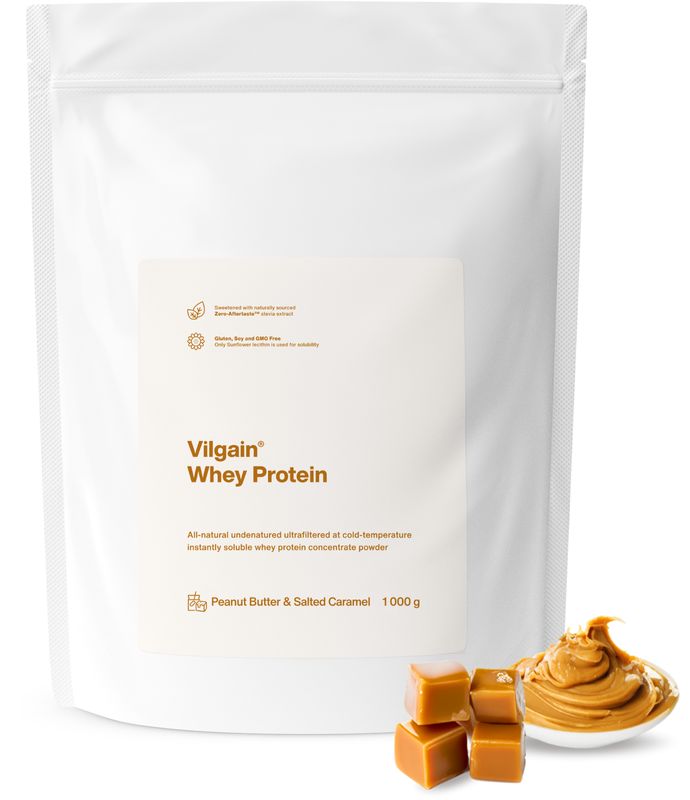 Vilgain Whey Protein arašídové máslo a slaný karamel 1000 g Obrázek