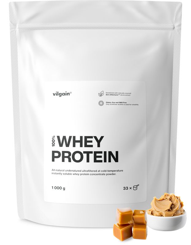 Vilgain Whey Protein arašídové máslo a slaný karamel 1000 g Obrázek