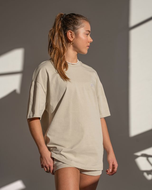 Vilgain Heavy Oversize Tee – XS/S Stone Obrázek