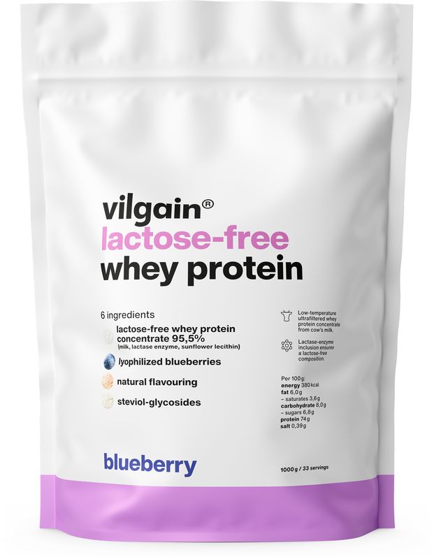 Levně Vilgain Lactose Free Whey Protein – borůvka 1 000 g