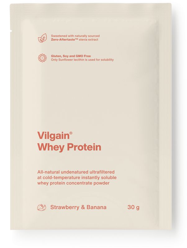 Vilgain Whey Protein jahoda a banán 30 g Obrázek