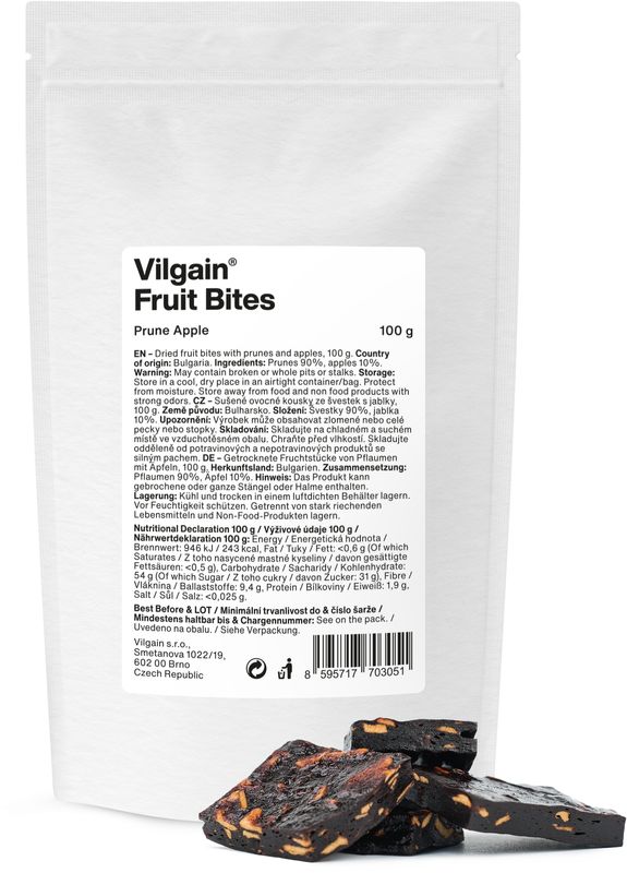 Vilgain Fruit Bites švestkové s jablky 100 g Obrázek