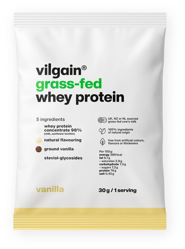Levně Vilgain Grass-Fed Whey Protein – vanilka 30 g