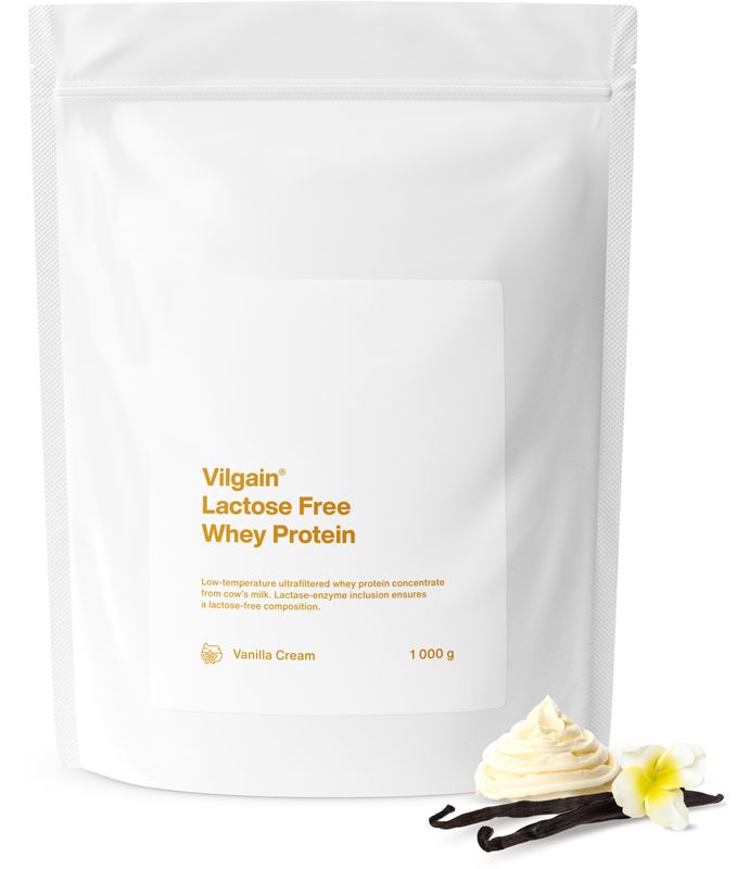 Vilgain Lactose Free Whey Protein Vanilkový krém 1000 g Obrázek