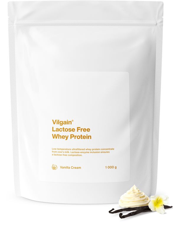 Vilgain Lactose Free Whey Protein Vanilkový krém 1000 g Obrázek