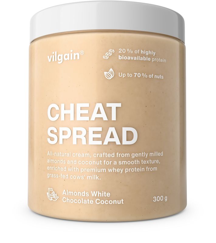 Vilgain Cheat Spread mandle s bílou čokoládou a kokosem 300 g Obrázek