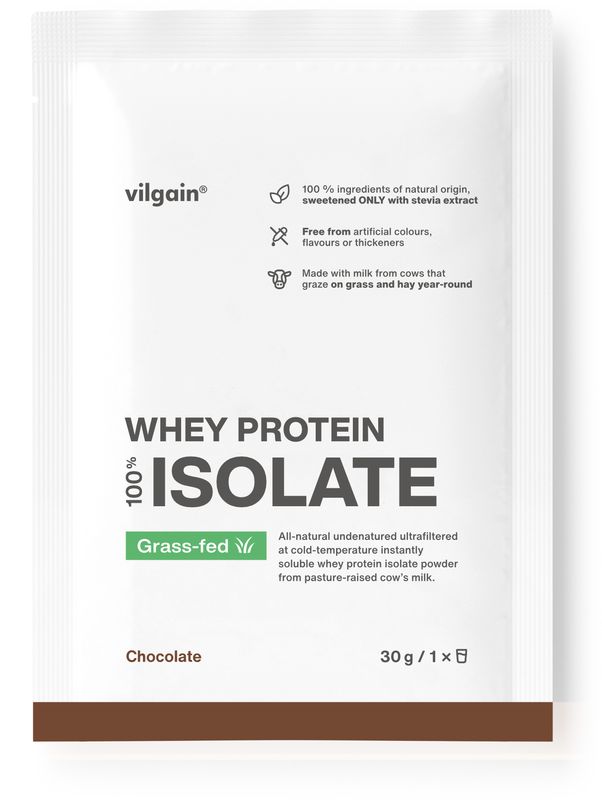 Vilgain Grass-Fed Whey Protein Isolate čokoláda 30 g Obrázek