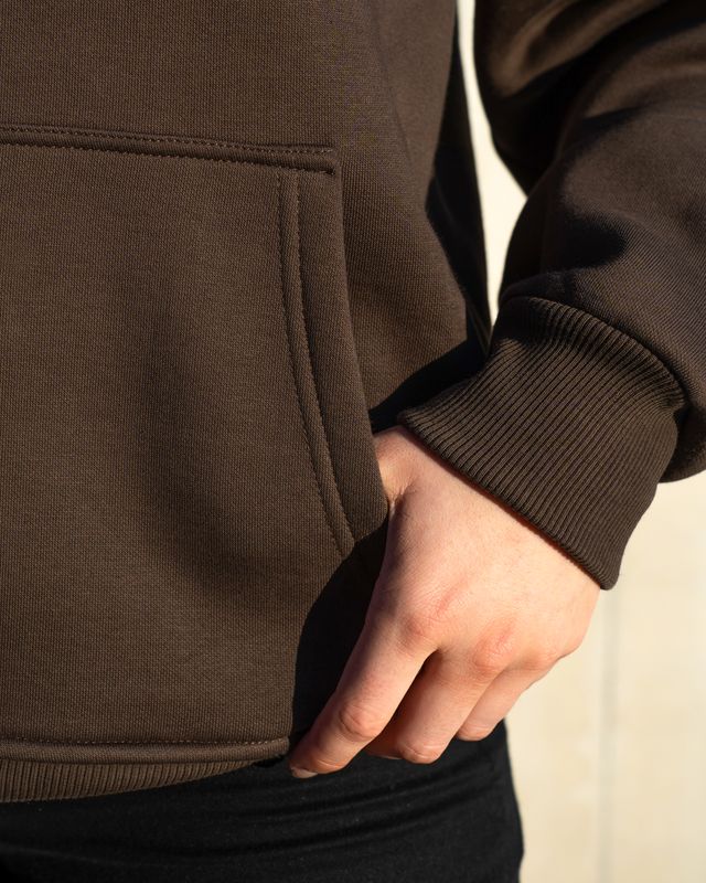 Vilgain Heavy Brushed Hoodie – M Chocolate Chip Obrázek