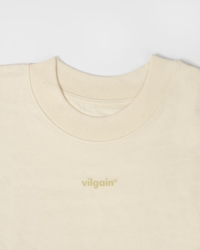 Vilgain Boxy Logotype Tee – XS Natural Raw Obrázek