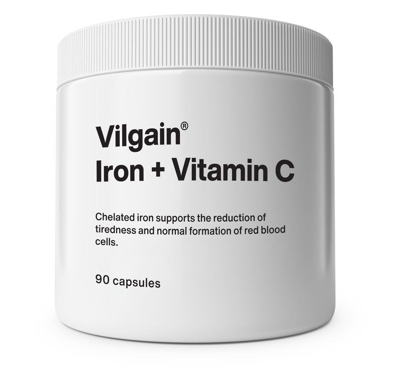 Vilgain Železo + Vitamin C 90 kapslí Obrázek