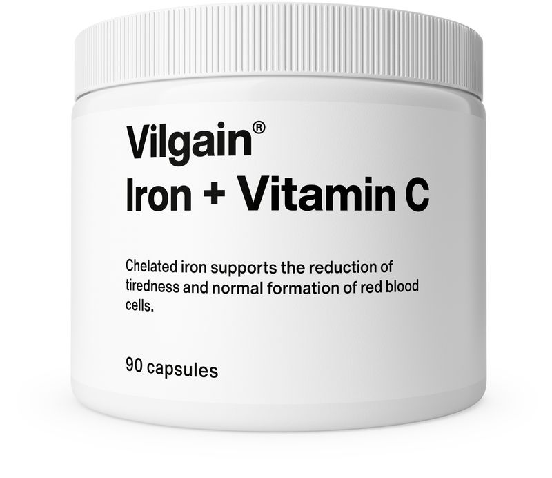 Levně Vilgain Železo + Vitamin C – 90 kapslí