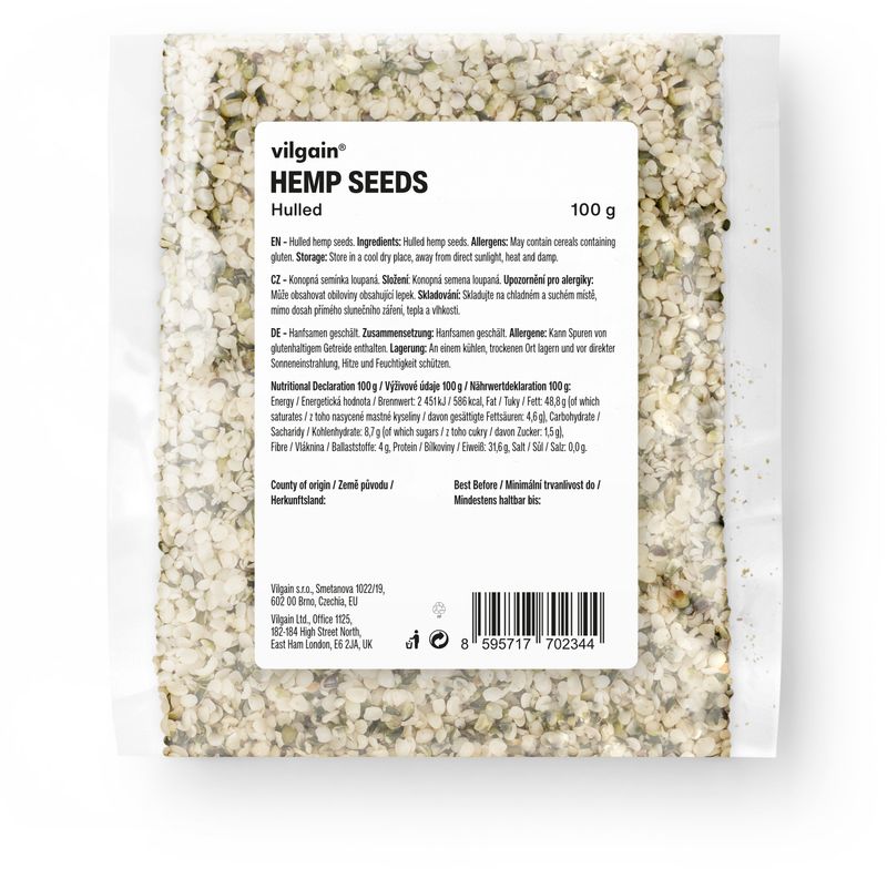 Levně Vilgain Konopná semínka – 100 g
