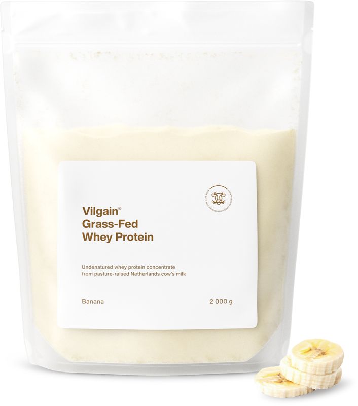 Vilgain Grass-Fed Whey Protein banán 2000 g Obrázek