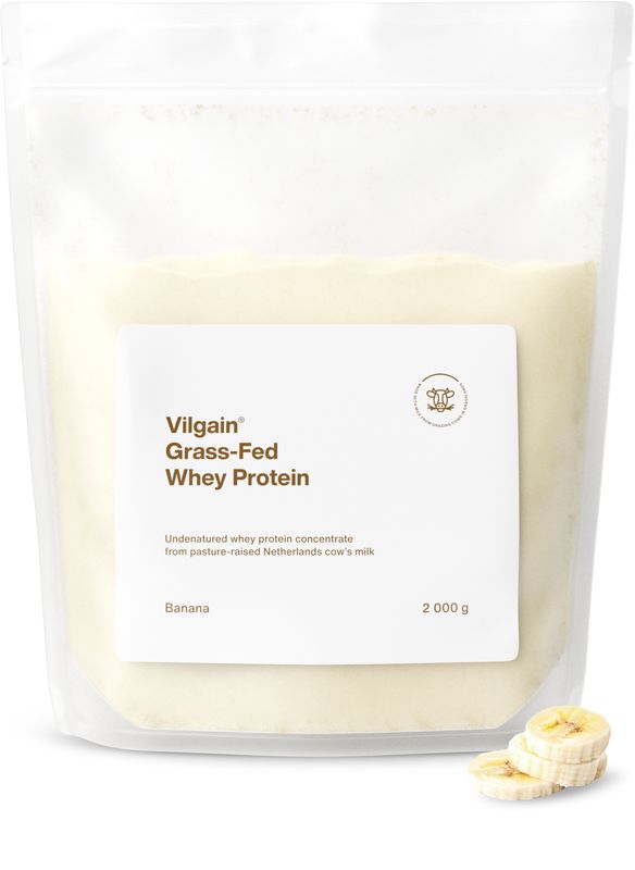 Vilgain Grass-Fed Whey Protein banán 2000 g Obrázek