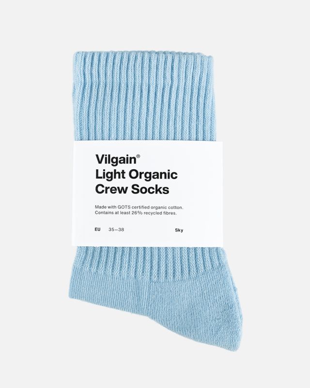 Vilgain Light Organic Crew Socks 35 - 38 1 pár sky Obrázek