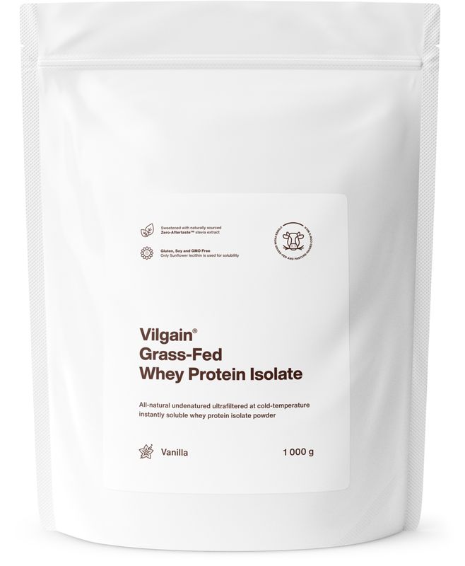 Vilgain Grass-Fed Whey Protein Isolate vanilka 1000 g Obrázek