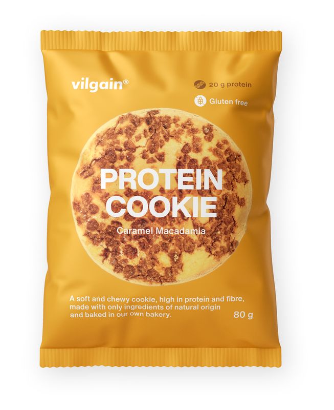 Vilgain Protein Cookie – karamel s makadamovým oříškem 80 g