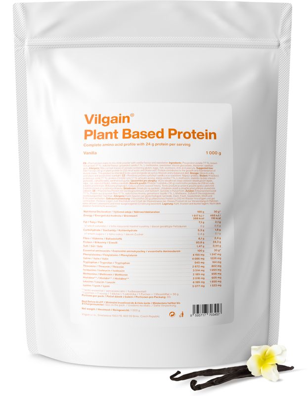 Vilgain Plant Based Protein vanilka 1000 g Obrázek