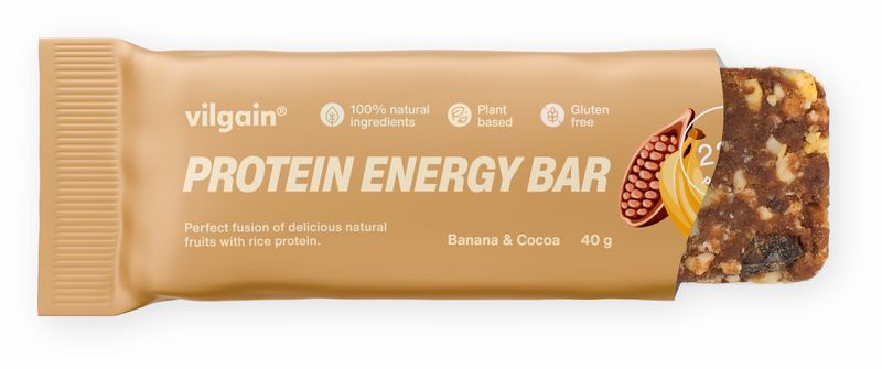 Vilgain Plant Protein Energy Bar kakao a banán 40 g