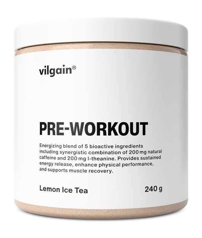 Vilgain Pre-Workout citronový ledový čaj 240 g Obrázek