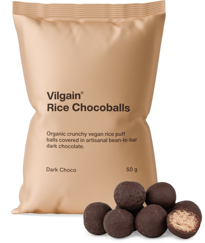 Vilgain Rice Chocoballs BIO hořká čokoláda 50 g Obrázek