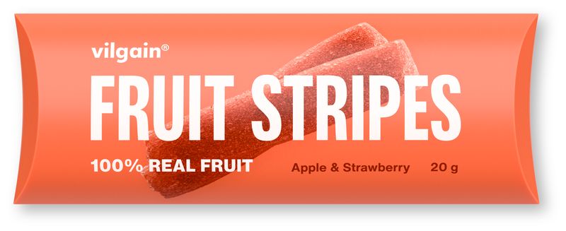 Vilgain Fruit Stripes Jablko a jahoda 20 g Obrázek