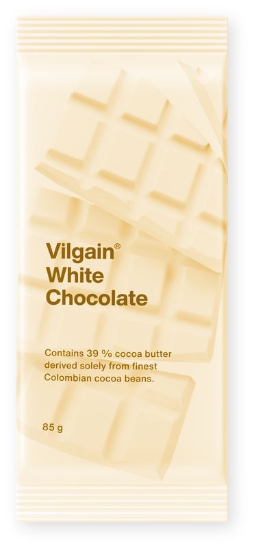 Levně Vilgain Tabulková čokoláda – 39% bílá čokoláda 85 g
