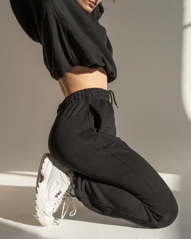 Vilgain Cotton Sweat Pants – L Jet black Obrázek