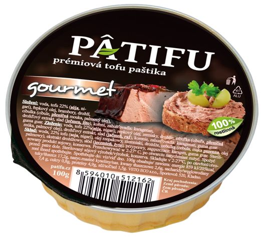 Levně Patifu prémiová tofu paštika – gourmet 100 g