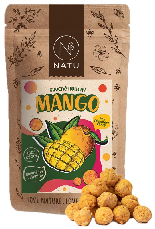 Natu Ovocné guličky – mango 90 g