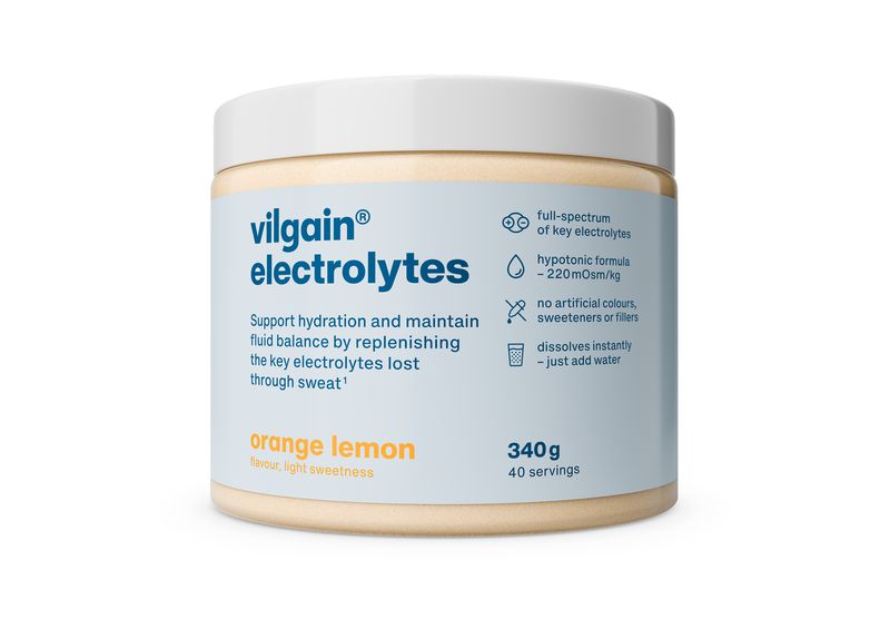 Vilgain Elektrolyty – pomeranč & citron bez stévie 340 g