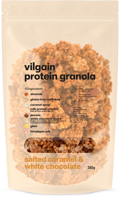 Vilgain Protein Granola slaný karamel s bílou čokoládou 350 g Obrázek