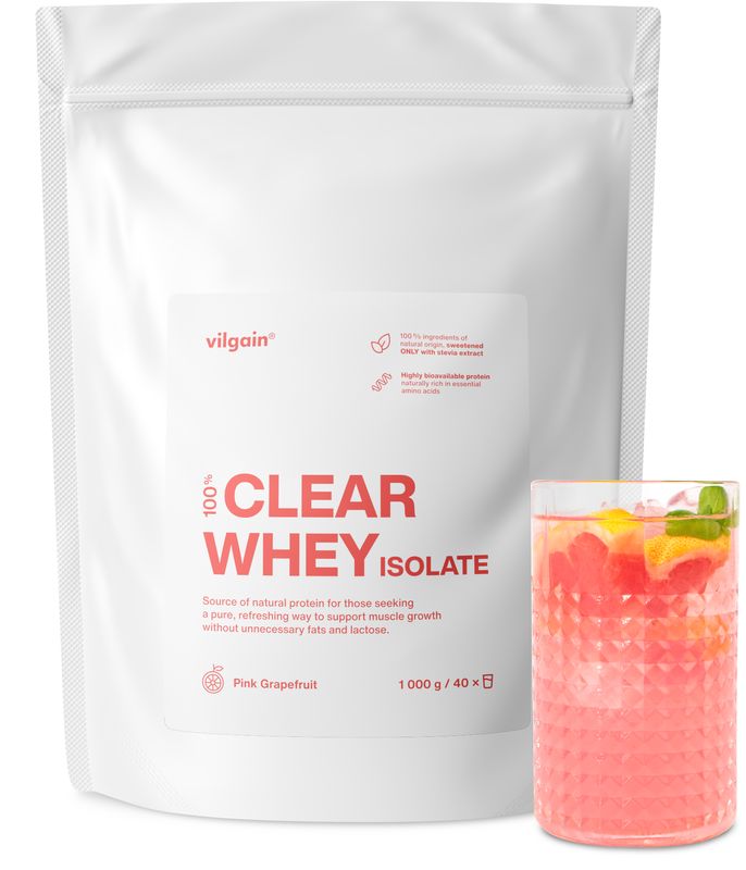 Vilgain Clear Whey Isolate Pink grapefruit 1000 g Obrázek