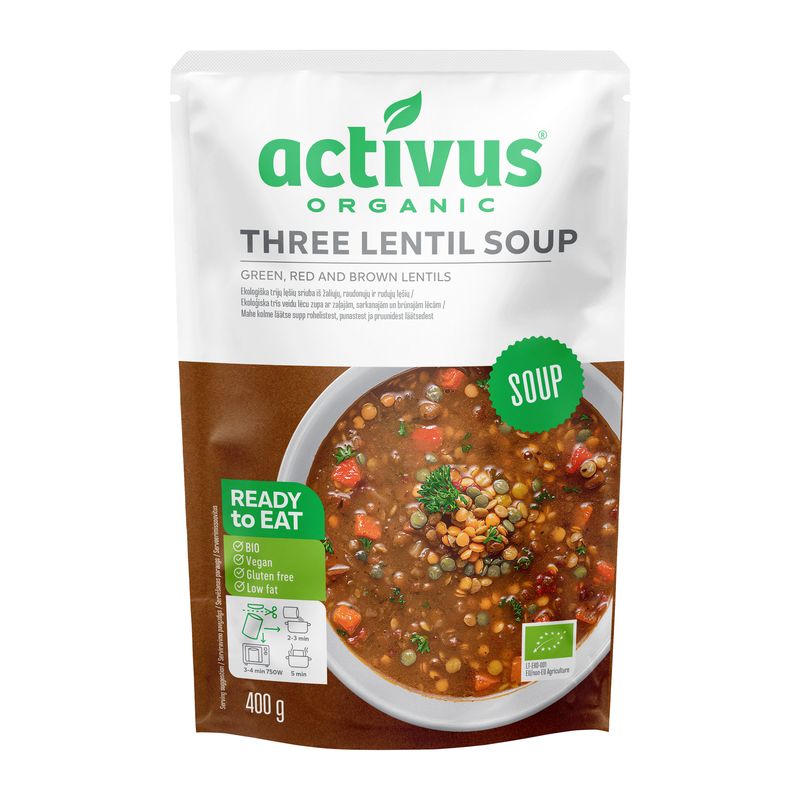 Levně Activus Polévka BIO – čočková – tři druhy čočky 400 g