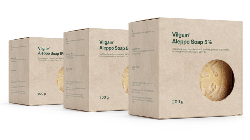 Levně Vilgain Aleppo mýdlo – 3× 200 g