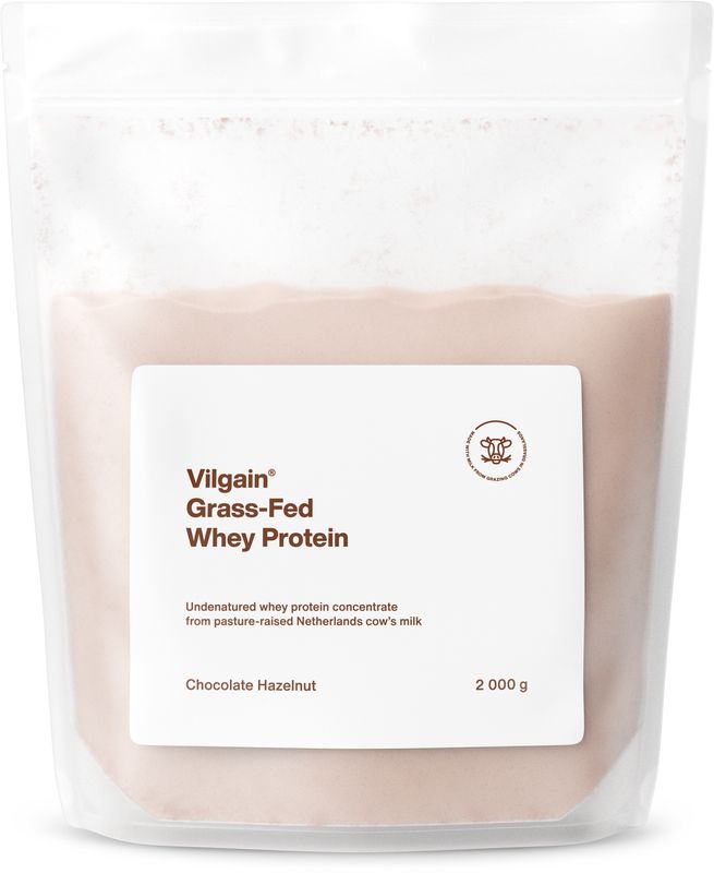 Vilgain Grass-Fed Whey Protein čokoláda/lískový ořech 2000 g Obrázek