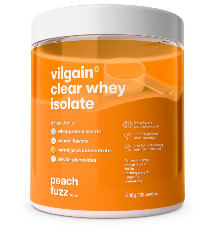 Vilgain Clear Whey Isolate Peach fuzz 500 g Obrázek