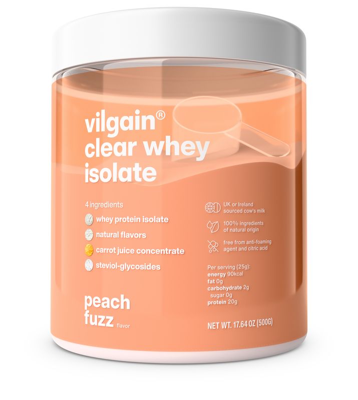 Vilgain Clear Whey Isolate Peach fuzz 500 g Obrázek