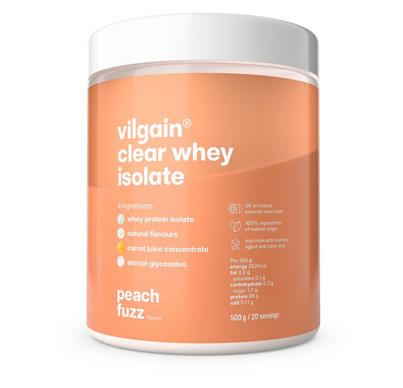 Levně Vilgain Clear Whey Isolate – Peach fuzz 500 g