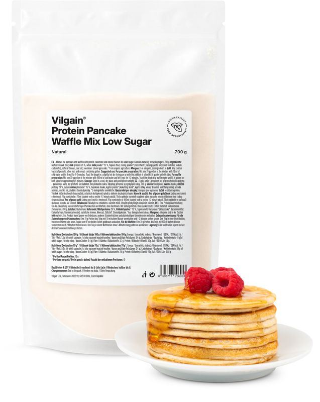 Vilgain Protein Pancake & Waffle Mix Low Sugar máslová 700 g Obrázek