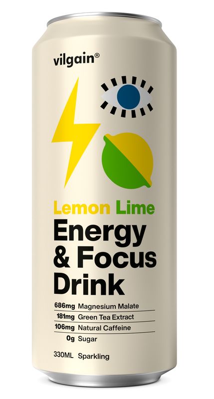 Vilgain Energy & Focus Drink citron a limetka 330 ml