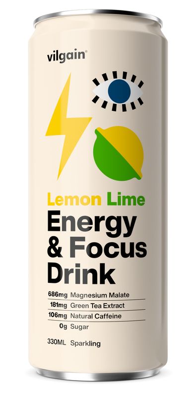 Vilgain Energy & Focus Drink citron a limetka 330 ml Obrázek