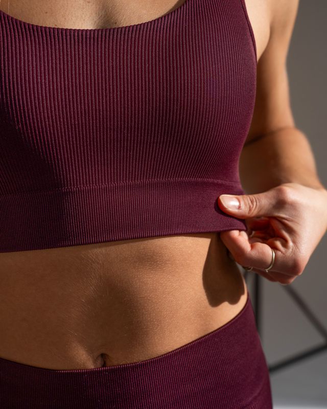 Vilgain Seamless Ribbed Bra – M/L Fig Obrázek