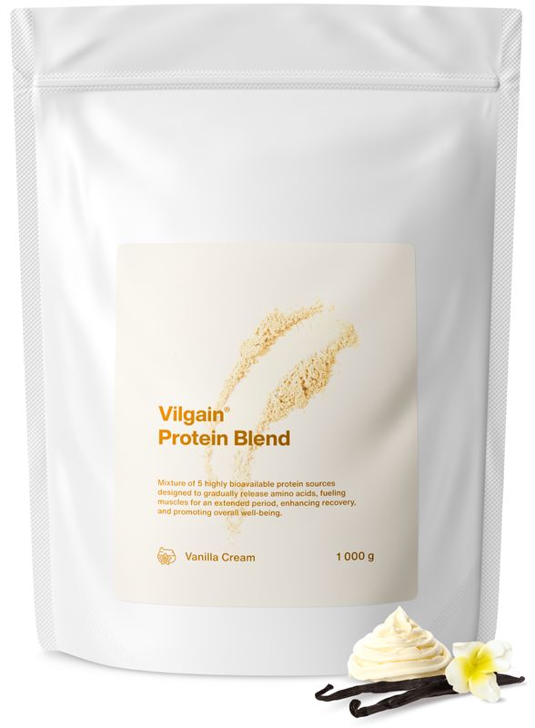 Vilgain Protein Blend Vanilkový krém 1000 g Obrázek